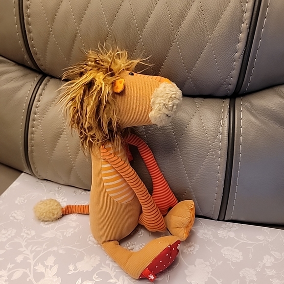 Sigikid Patchwork Sweety Lion Plush 15" Sitting Soft Toy Stuffed Animal - Picture 5 of 8